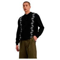 дамски,блузи,с,яка,мъжки,блузи,с,яка,santa,cruz,donnie,polo,knit,crew,long,sleeve,polo,black,(black,rose)