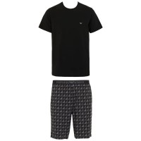 пижама,мъжки,пижами,emporio,armani,classic,pattern,mix,pyjama,black,(black,eagle,check,black)
