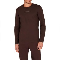 тениска,мъжки,тениски,дамски,тениски,emporio,armani,stretch,piquet,long,sleeve,t,shirt,brown,(brown)