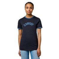 тениска,дамски,тениски,wrangler,ringer,slim,fit,short,sleeve,t,shirt,navy,(blue)