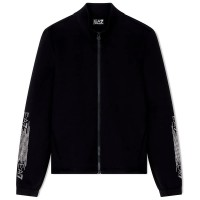 блуза,дамски,блузи,ea7,emporio,armani,train,logo,series,tape,full,zip,sweatshirt,black