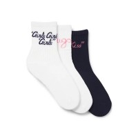 чорапи,дамски,чорапи,hugo,slogan,10272150,01,crew,socks,3,pairs,open,miscellaneous,(white,black)