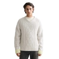блуза,мъжки,пуловери,scotch,&,soda,chunky,cable,loose,fit,v,neck,sweater,beige,(beige)