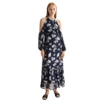 рокля,дамски,поли,и,рокли,scotch,&,soda,fil,coupe,open,shoulder,long,sleeve,long,dress,blue,(peacoat)