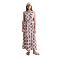 рокля,дамски,поли,и,рокли,scotch,&,soda,gathered,sleeveless,long,dress,feather,block,(pink)