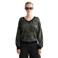 блуза,дамски,пуловери,дамски,плетени,дрехи,scotch,&,soda,jacquard,v,neck,sweater,green,(ikat,feather,thyme)
