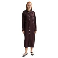 рокля,дамски,поли,и,рокли,scotch,&,soda,tied,ruffles,long,sleeve,midi,dress,purple,(chocolate,plum)