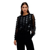 блуза,дамски,блузи,salsa,jeans,21010504,regular,fit,sweatshirt,black,(black)