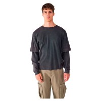 тениска,мъжки,тениски,дамски,тениски,balmohk,double,washed,long,sleeve,t,shirt,black,(black,black)