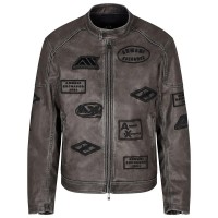 яке,мъжки,якета,armani,exchange,xm001123,af16648,leather,jacket,grey,(black)