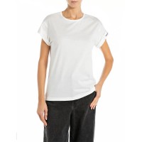 тениска,дамски,тениски,replay,w3473.000.20994,short,sleeve,t,shirt,natural,white,(white)