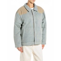 яке,дамски,якета,и,палта,replay,w7918.000.10359,padded,jacket,light,denim,stone,ivory,brown,(grey)