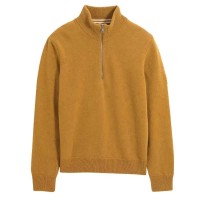 блуза,мъжки,пуловери,aigle,bk853,half,zip,sweater,brown,(ochre)