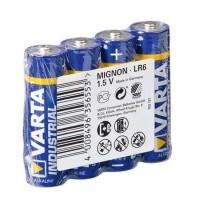 батерии,varta,industrial,mignon,lr6,aa,alkaline,battery,1.5v,4,units,clear,(blue)