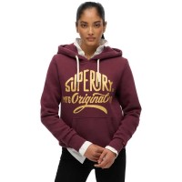 суичър,дамски,блузи,superdry,mfg,original,metallic,hoodie,fig,purple,(purple)