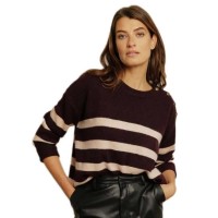 блуза,дамски,пуловери,дамски,плетени,дрехи,deeluxe,francine,sweater,plum,(purple)