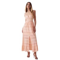 рокля,дамски,поли,и,рокли,guess,elvire,sleeveless,long,dress,peach,creme,multi,(orange)