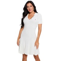рокля,дамски,поли,и,рокли,guess,w5rk18z2u00,short,sleeve,short,dress,cream,white,(white)