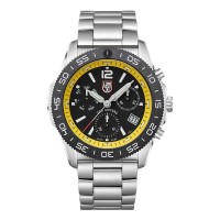 часовник,часовници,luminox,xs.3145,pacific,diver,chronograph,3140,series,44mm,watch,yellow,silver,(steel,brac,silver,qr)