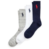 чорапи,мъжки,чорапи,polo,ralph,lauren,big,pny,crew,socks,3,pairs,multicolor,(navy,white,grey)