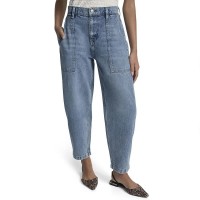 дънки,дамски,панталони,dkny,utlty,barrel,high,waist,jeans,cedar,street,blue