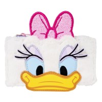 портфейли,и,портмонета,loungefly,disney,by,daisy,duck,plush,cardholder,white,(multicolor)