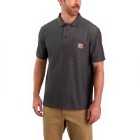 мъжки,блузи,с,яка,carhartt,short,sleeve,polo,carbon,heather,(grey)