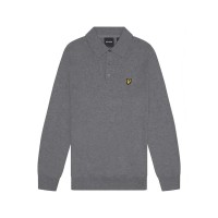 дамски,блузи,с,яка,мъжки,блузи,с,яка,lyle,&,scott,kn2113vc,long,sleeve,polo,grey,(mid,grey,marl)