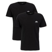 тениска,мъжки,тениски,alpha,industries,basic,small,logo,short,sleeve,t,shirt,2,units,black