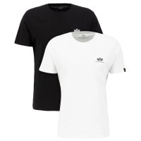 тениска,мъжки,тениски,alpha,industries,basic,small,logo,short,sleeve,t,shirt,2,units,black,white,(white,black)