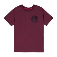 тениска,детски,тениски,alpha,industries,logo,bp,short,sleeve,t,shirt,dark,cherry,(purple)