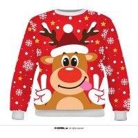 блуза,детски,блузи,guirma,reindeer,christmas,sweater,multicolor