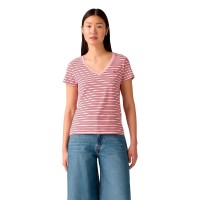 тениска,дамски,тениски,levi´s,®,the,perfect,short,sleeve,v,neck,t,shirt,clara,stripe,zephyr,(pink)
