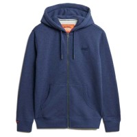 блуза,мъжки,пуловери,superdry,essentials,logo,full,zip,sweatshirt,heritage,navy,marl,(blue)