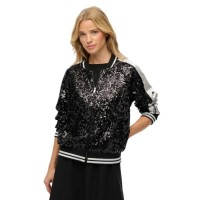 яке,дамски,якета,и,палта,superdry,sequin,suikajan,jacket,black,silver