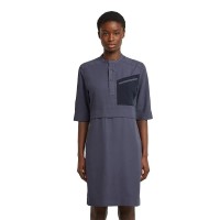 рокля,дамски,поли,и,рокли,g,star,half,placket,short,sleeve,dress,grey,(india,ink)