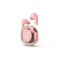 слушалки,слушалки,gembird,twst,01,wireless,earphones,pink,transparent,(pink)