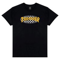 тениска,мъжки,тениски,дамски,тениски,thrasher,checkered,oval,short,sleeve,t,shirt,black,(black)