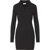 дънки,дамски,поли,и,рокли,calvin,klein,jeans,lv047d214g,long,sleeve,short,dress,black