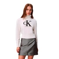 блуза,мъжки,пуловери,дамски,пуловери,calvin,klein,jeans,chenille,monologo,sweater,white,(brilliant,white)