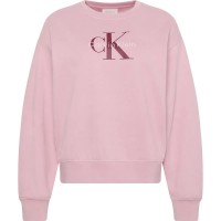 блуза,дамски,блузи,calvin,klein,jeans,essentials,monogram,french,terry,sweatshirt,pink,(pink,nectar)