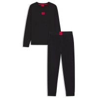 пижама,мъжки,пижами,hugo,galaxy,10253443,long,sleeve,pyjama,black,(black)