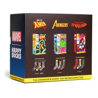чорапи,мъжки,чорапи,дамски,чорапи,happy,socks,marvel,collector´s,gift,set,crew,socks,multicolor,(black)