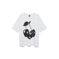 тениска,дамски,тениски,vero,moda,laura,short,sleeve,t,shirt,bright,white,black,cherry,(white)