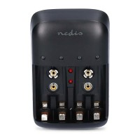 батерии,nedis,bach07,batteries,charger,black,(silver)