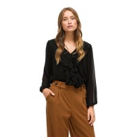 дамски,блузи,дамски,ризи,vila,ane,long,sleeve,blouse,black