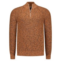 блуза,мъжки,пуловери,дамски,пуловери,nza,new,zealand,25kn411,half,zip,sweater,brown,(autumn,orange,melange)