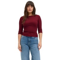 тениска,мъжки,тениски,дамски,тениски,jack,&,jones,fifi,str,jjxx,3,4,sleeve,t,shirt,red,(cabernet)
