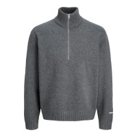 блуза,мъжки,пуловери,дамски,пуловери,jack,&,jones,norrebro,half,zip,sweater,grey,(dark,grey,melange)