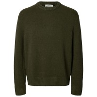 блуза,мъжки,пуловери,selected,alex,relaxed,fit,sweater,green,(forest,night)
